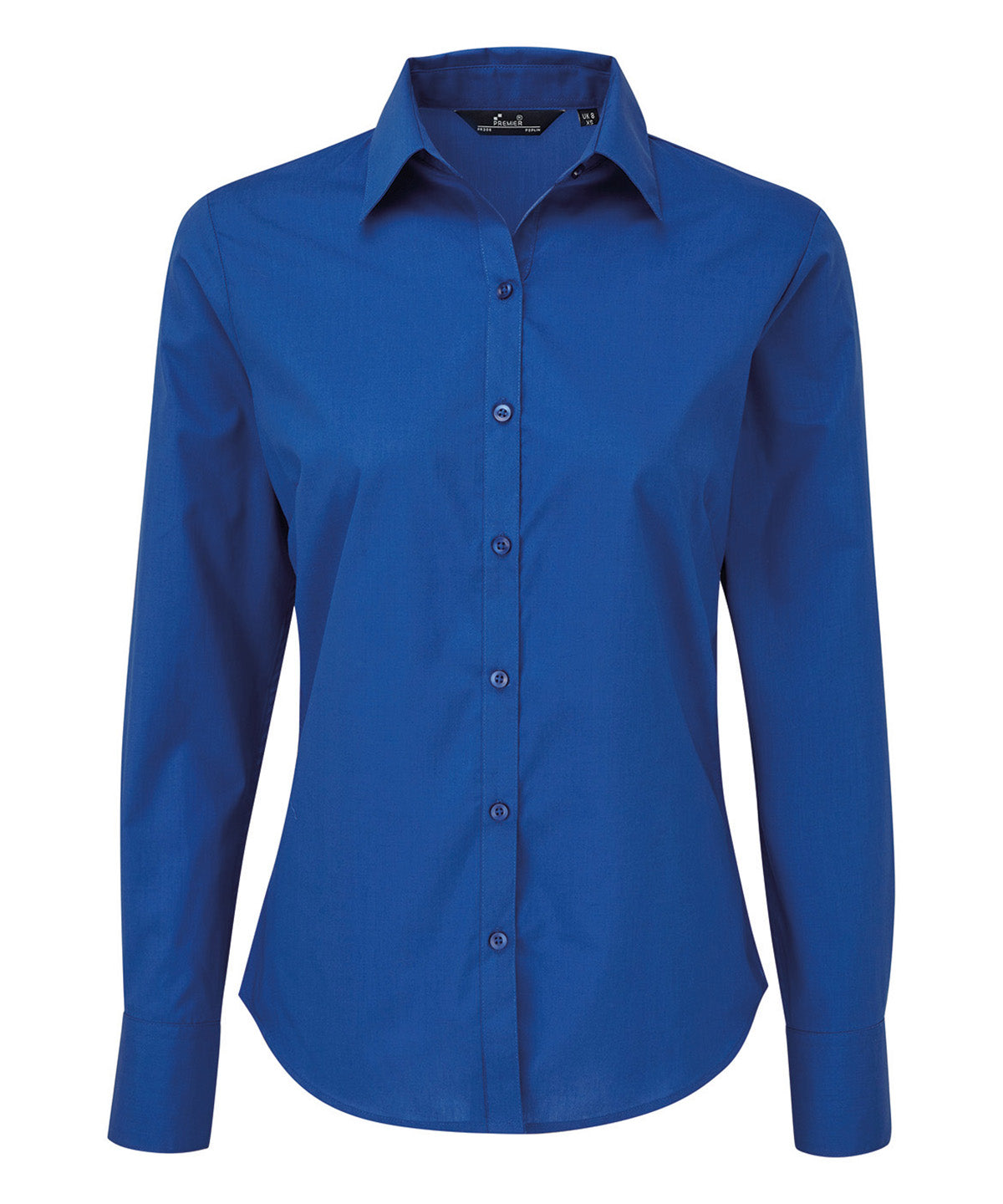 Women's poplin long sleeve blouse - Royal