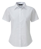 Women's short sleeve poplin blouse - White