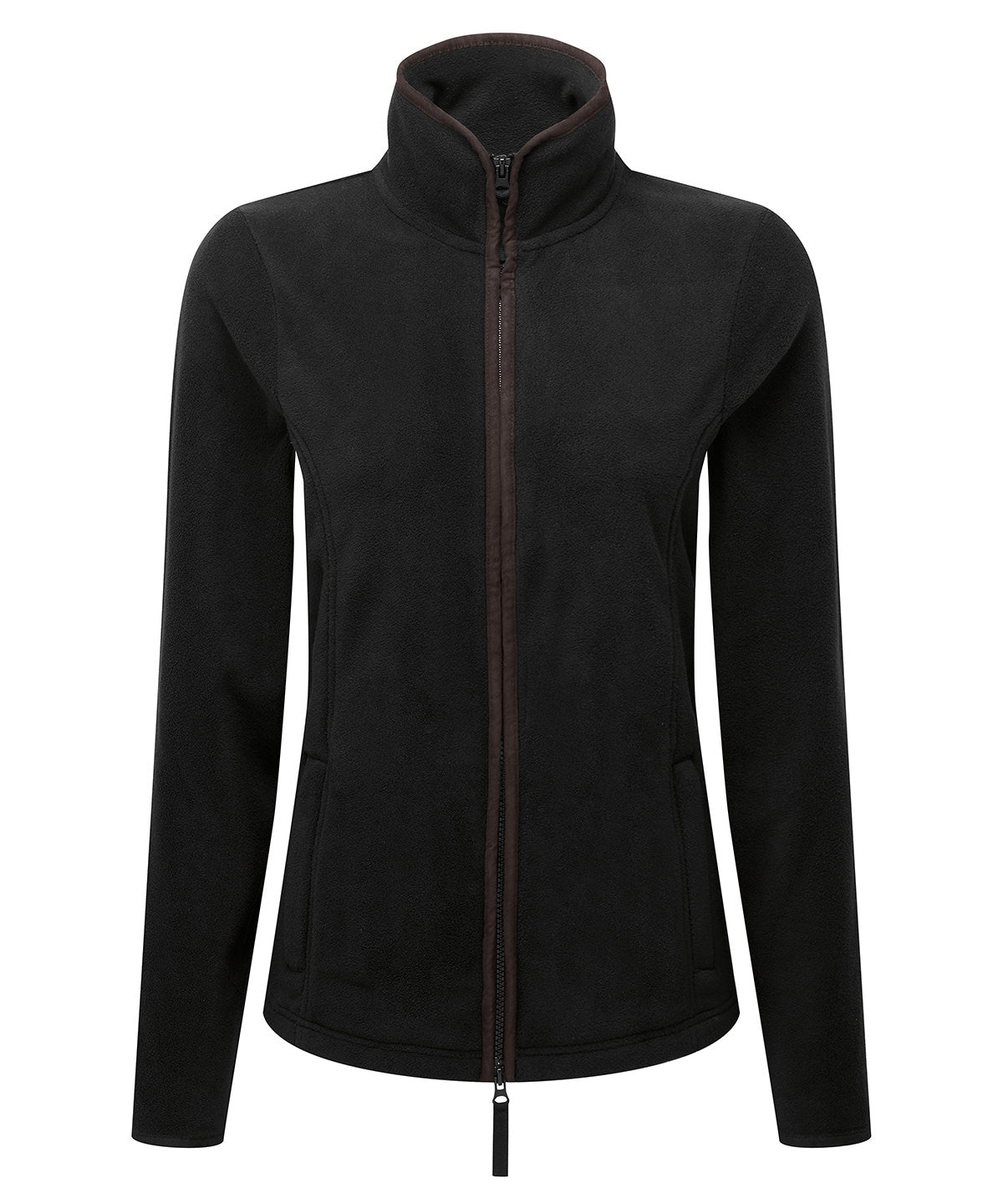 Women’s artisan fleece jacket - Black/Brown
