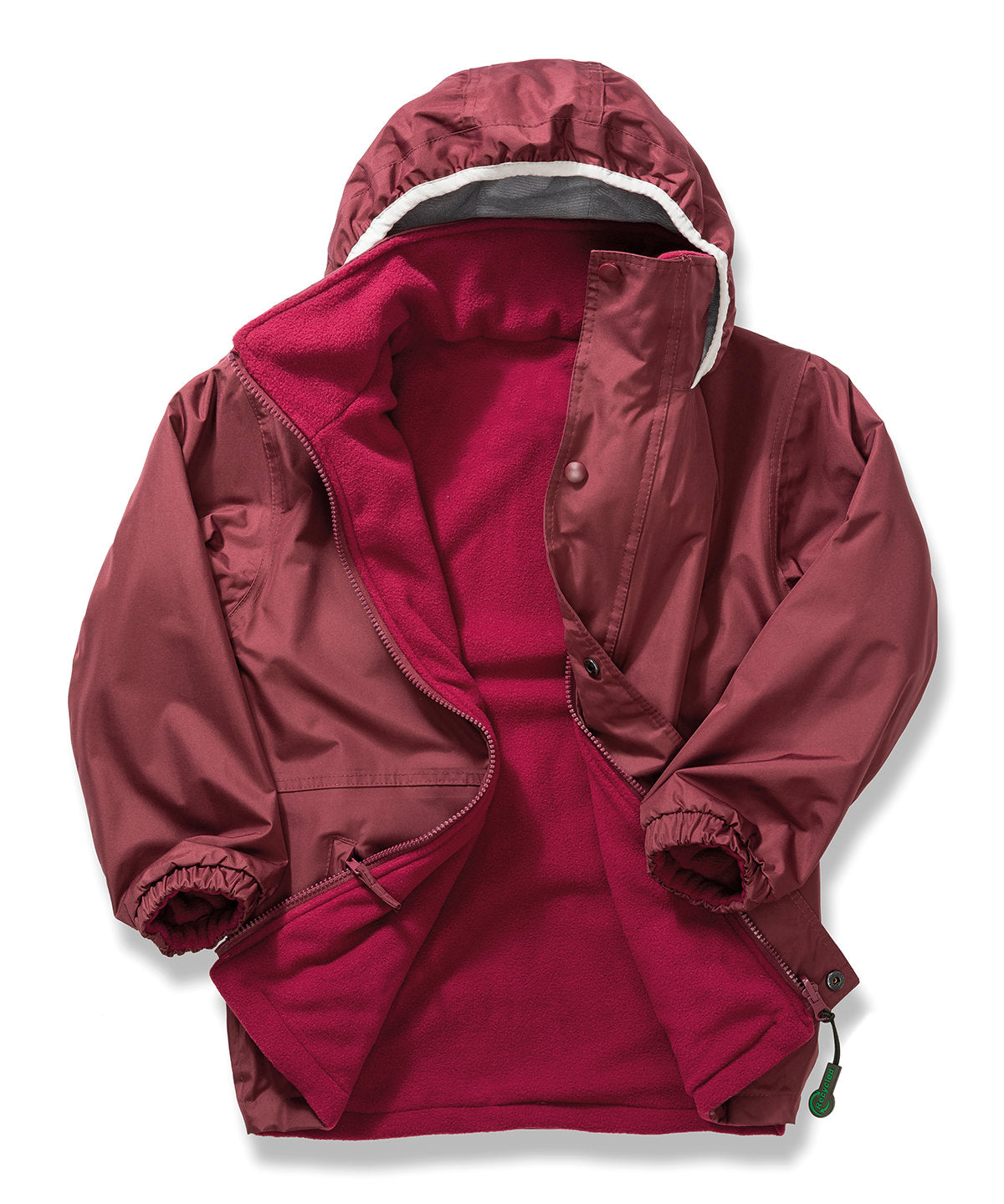 Junior & youth Recycled StormDri 6000 coat - Burgundy/Burgundy