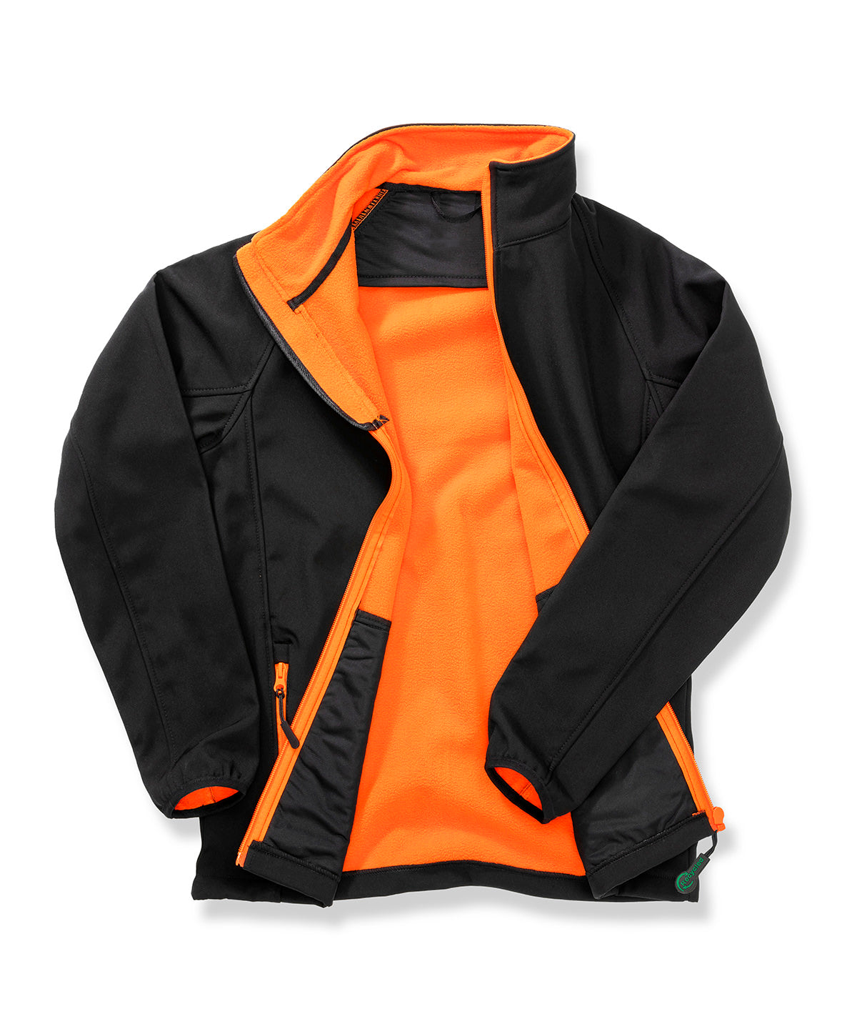 Women's Core printable softshell jacket - Black/Orange