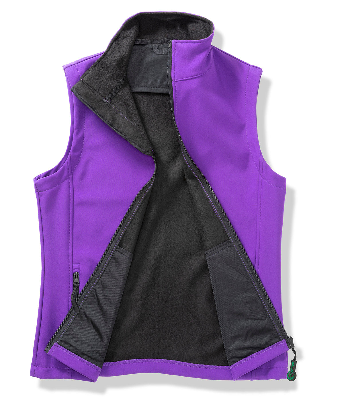 Women's printable softshell bodywarmer - Purple/Black