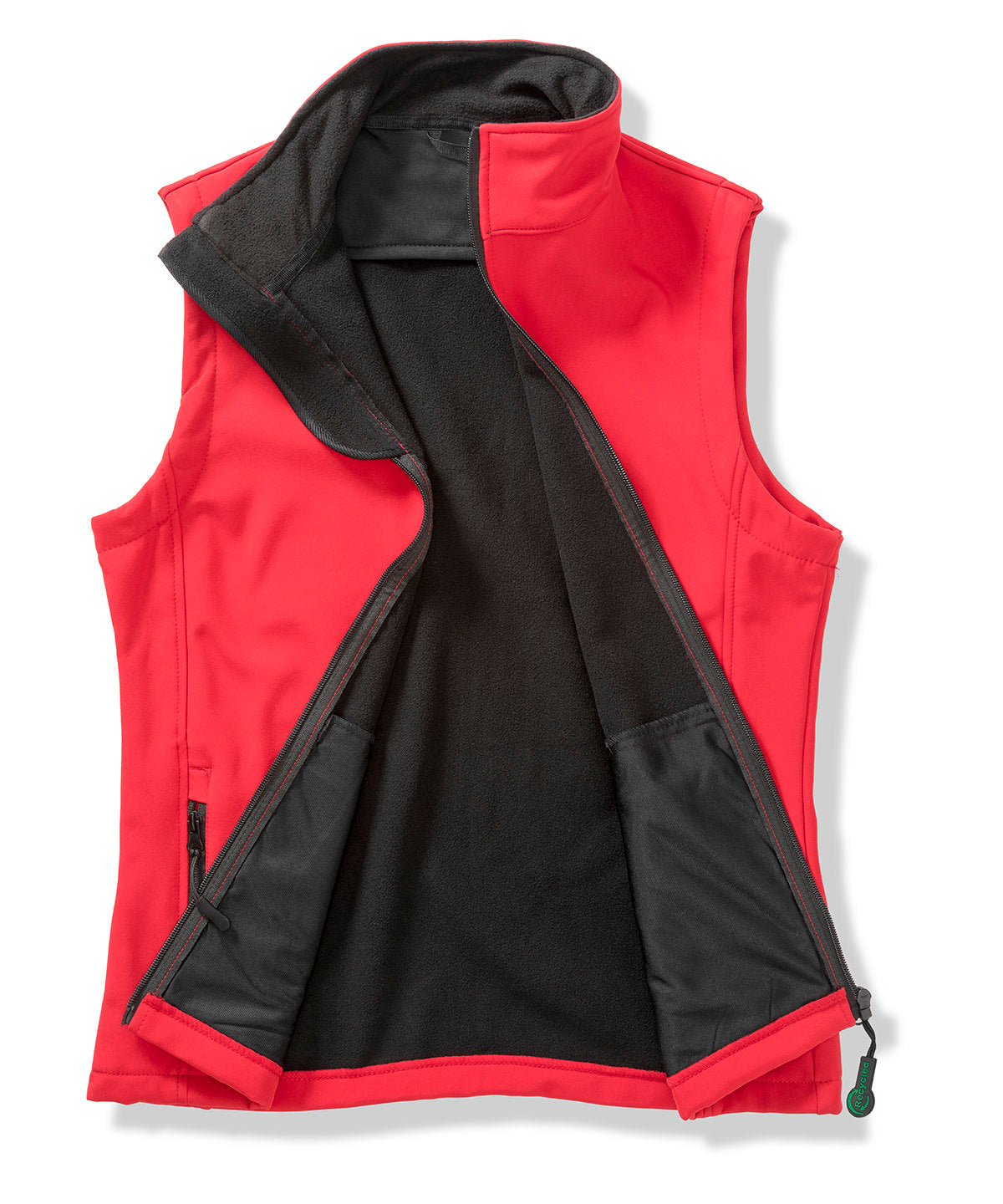 Women's printable softshell bodywarmer - Red/Black