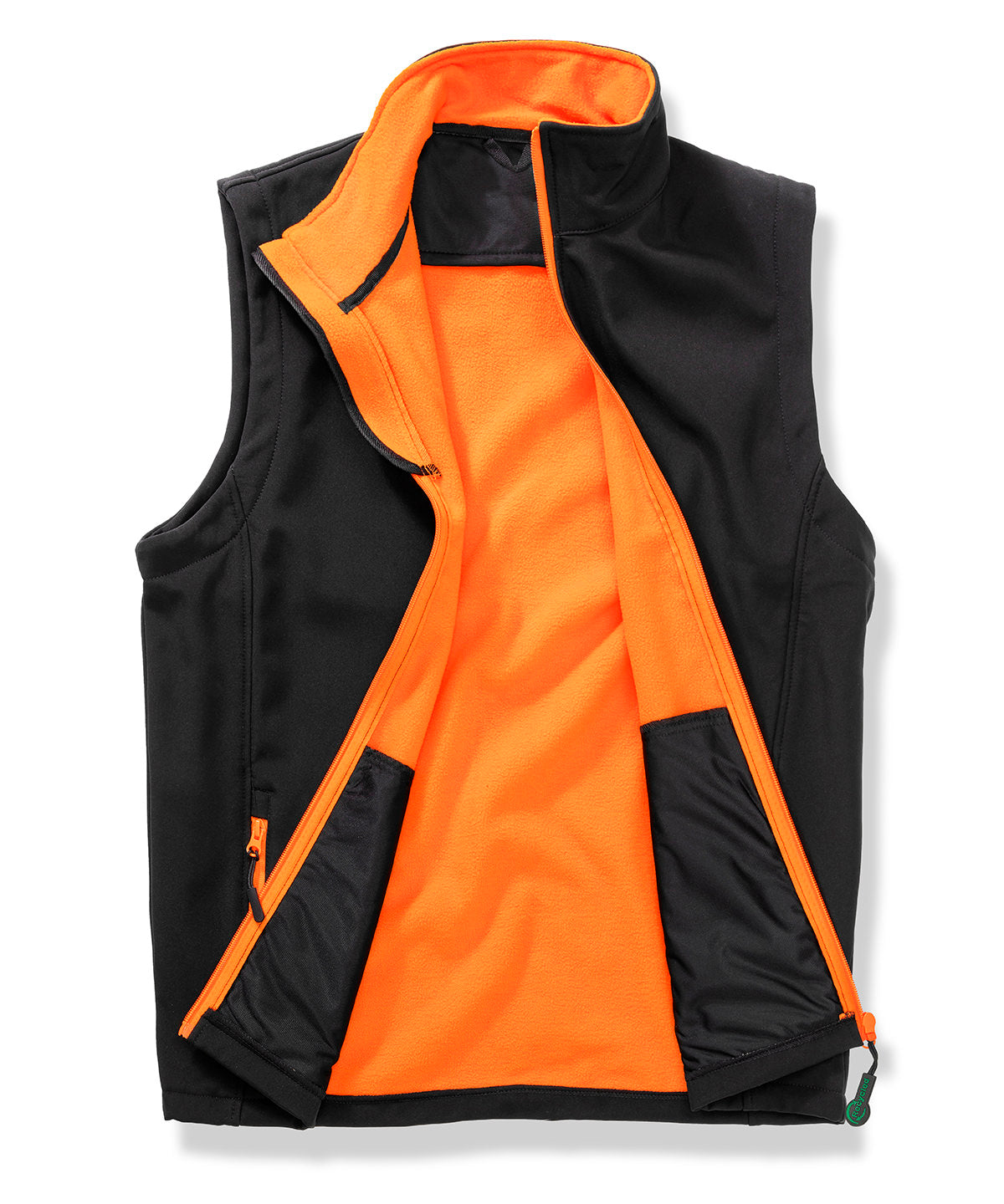 Printable softshell bodywarmer - Black/Orange