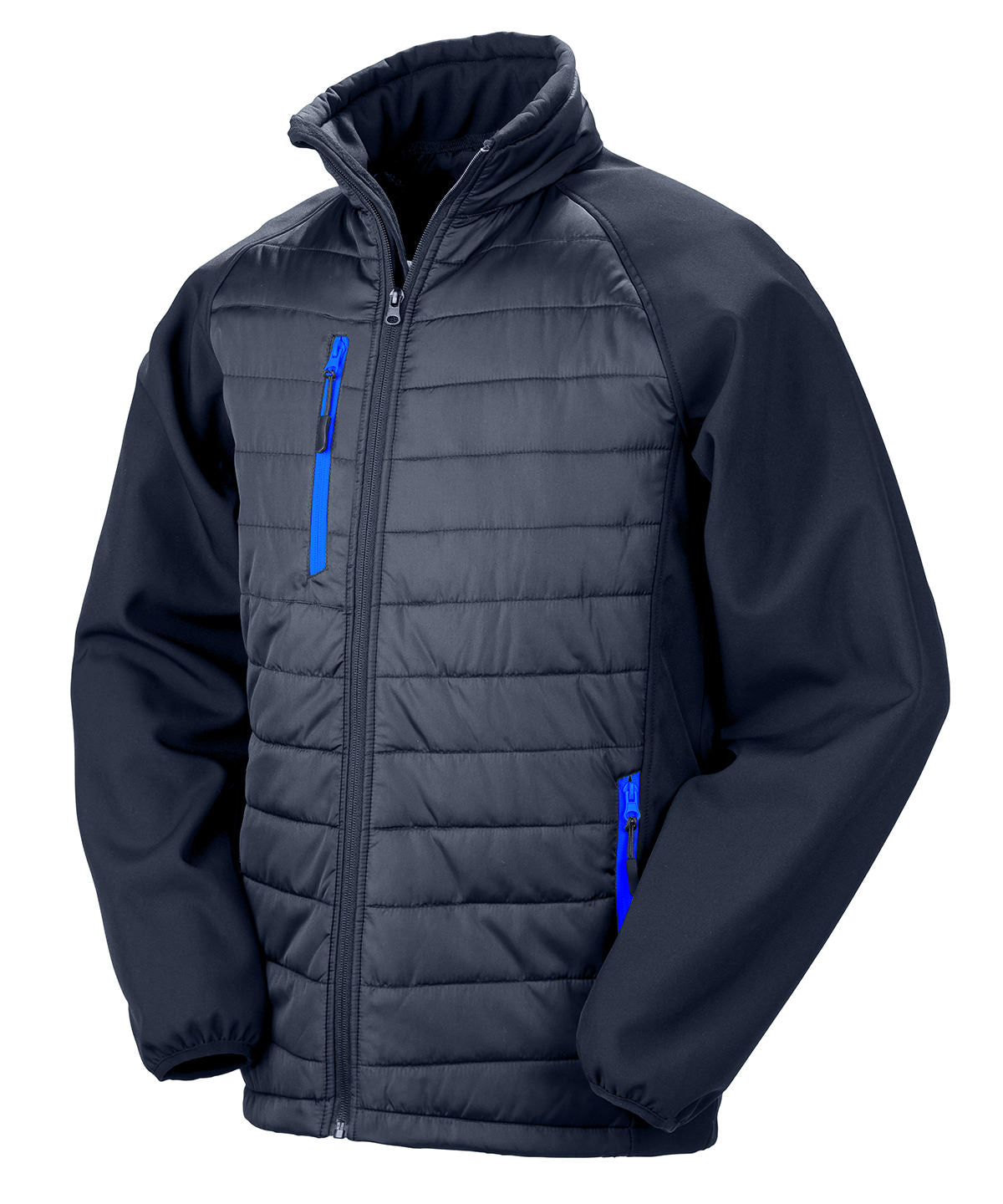 Compass padded softshell jacket  - Navy/Royal