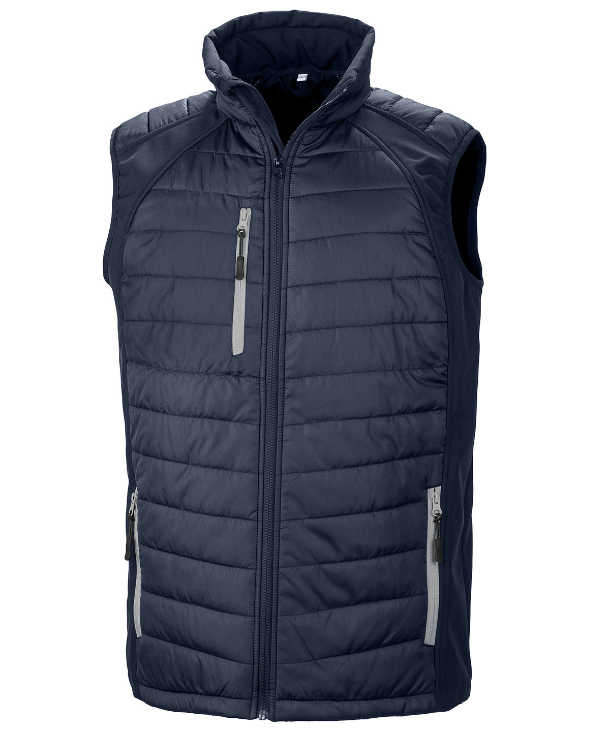 Compass padded softshell gilet  - Navy/Grey
