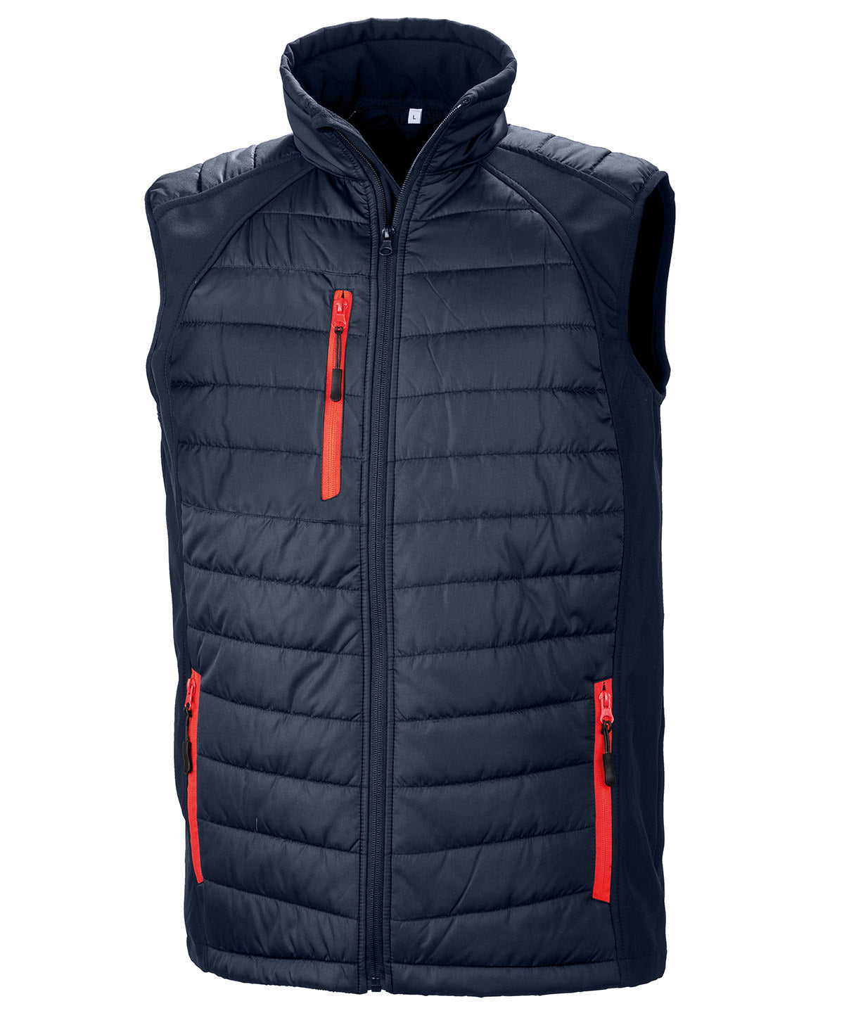 Compass padded softshell gilet  - Navy/Red