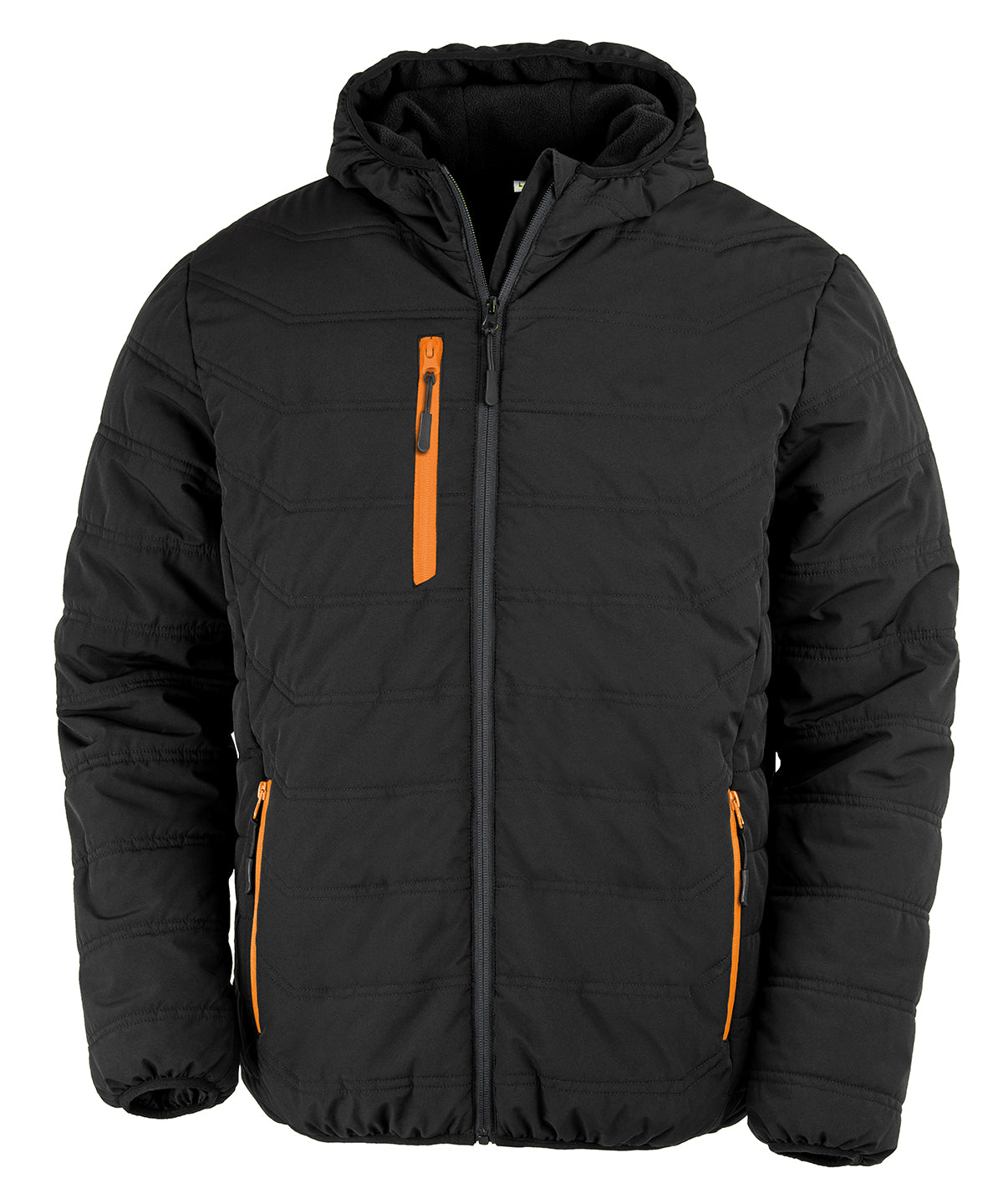 Recycled compass padded winter jacket - Black/Orange
