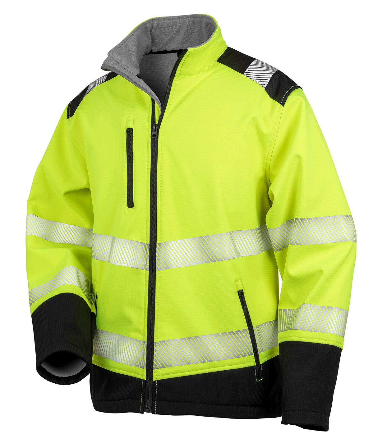 Printable ripstop safety softshell - Fluorescent Yellow/Black