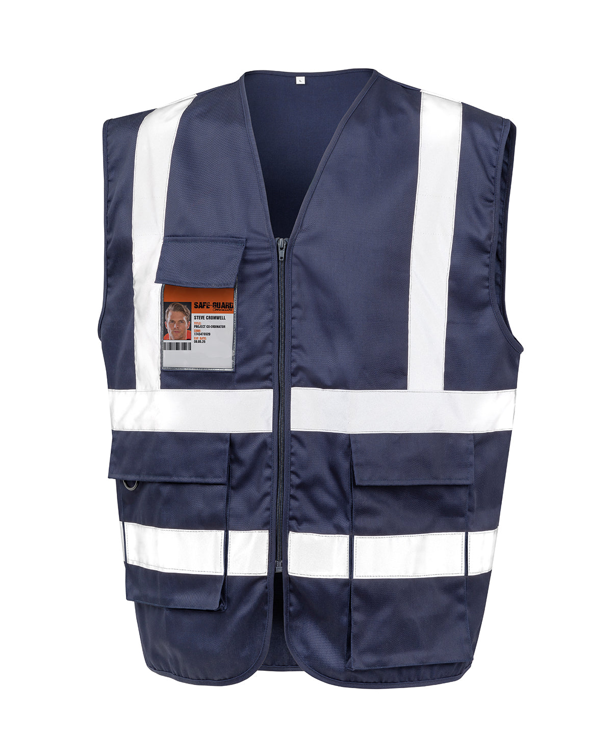 Heavy duty polycotton security vest - Navy