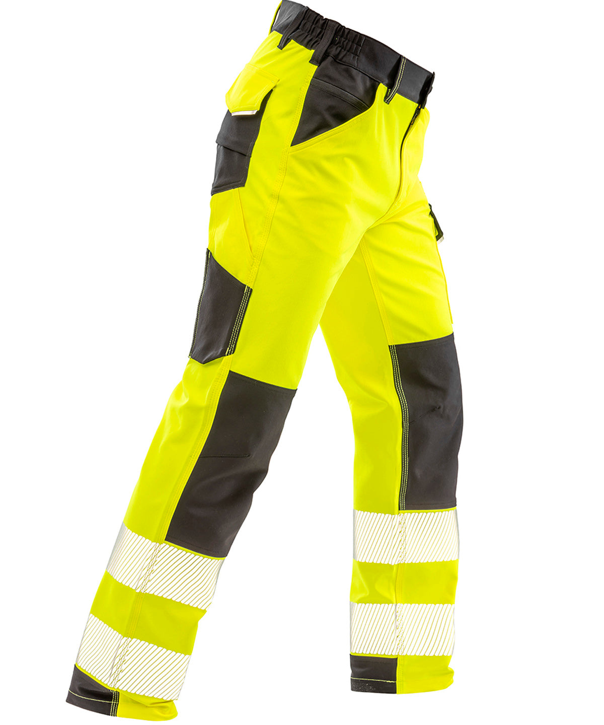 Safe-Guard recycled dynamic stretch safety trousers - Fluorescent Yellow