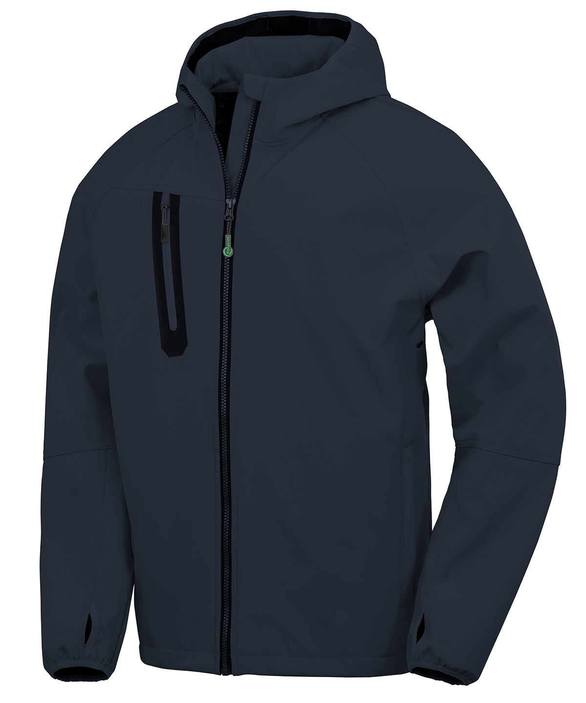 3-layer recycled printable casual hooded softshell - Navy/Navy