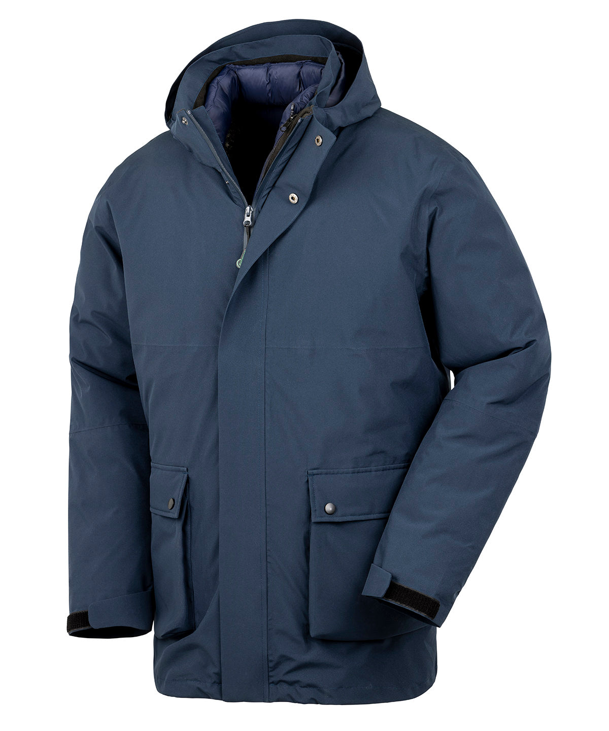 Recycled 3-in-1 padded ripstop jacket - Navy