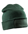 Recycled double knit printers beanie - Bottle Green