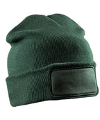 Recycled double knit printers beanie - Bottle Green