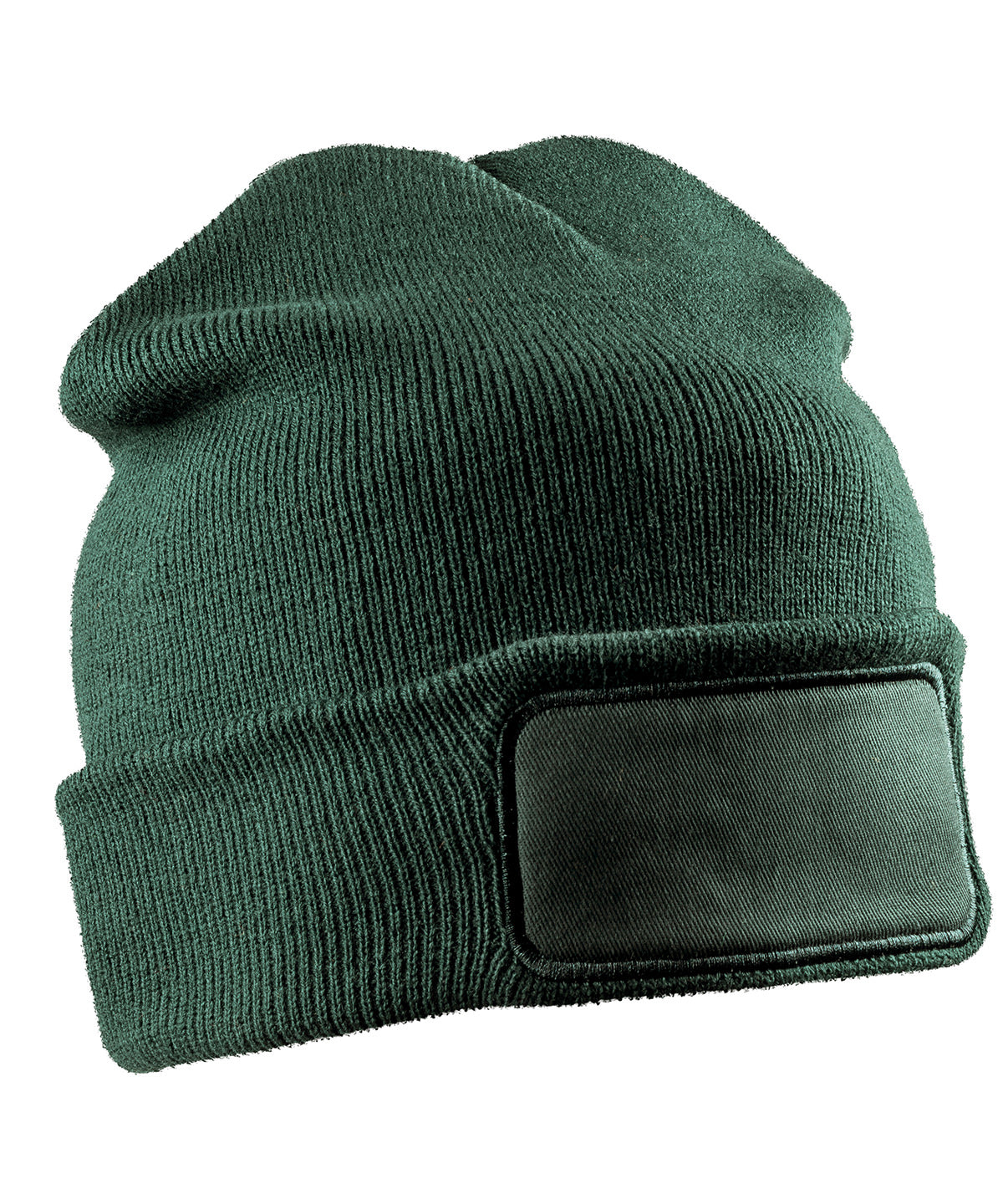 Recycled double knit printers beanie - Bottle Green