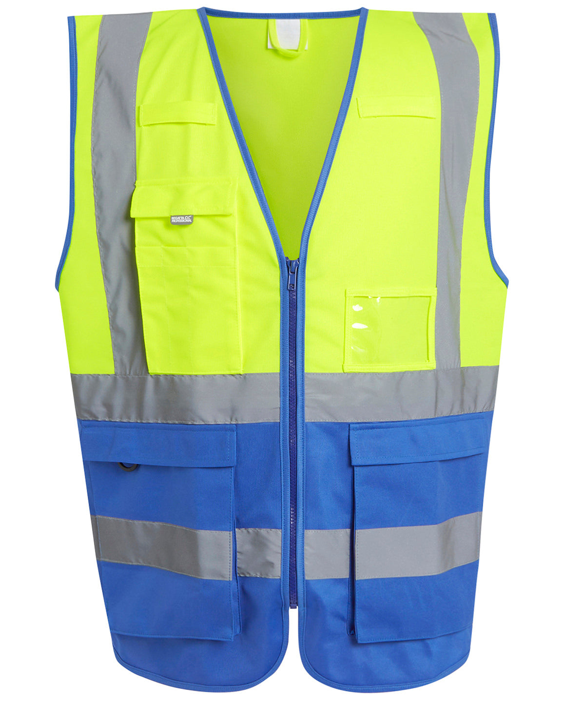Pro hi-vis executive vest - Yellow/Royal Blue