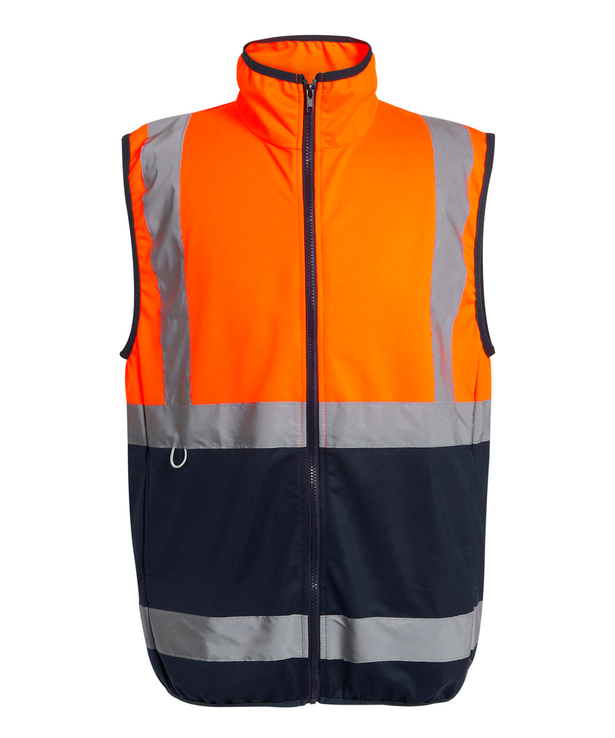 Pro hi-vis full-zip gilet - Orange/Navy