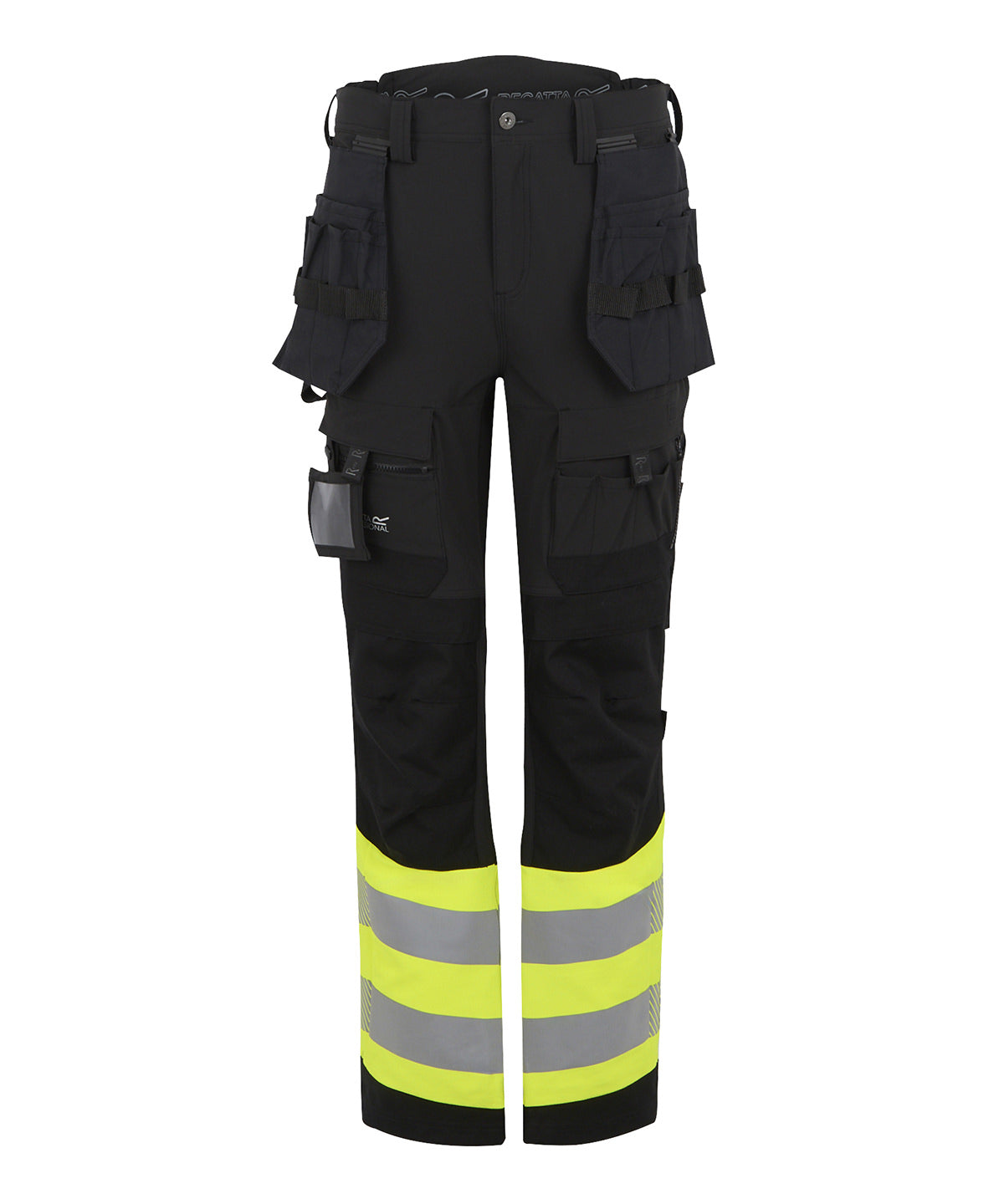 Hi-Vis X-Pro Stretch holster trousers (Class 1) - Black/Yellow