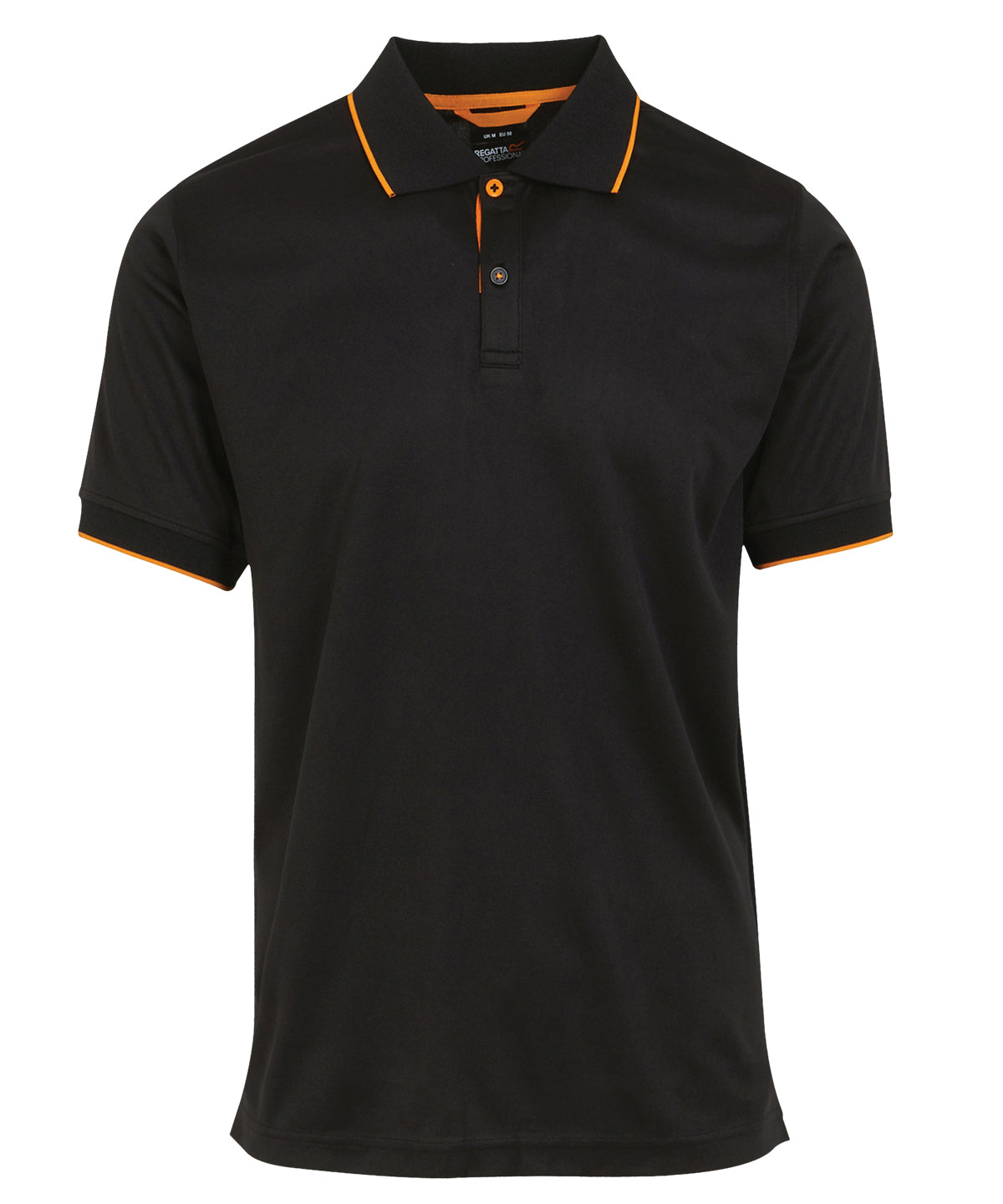 Navigate short sleeve polo - Black/Orange Pop