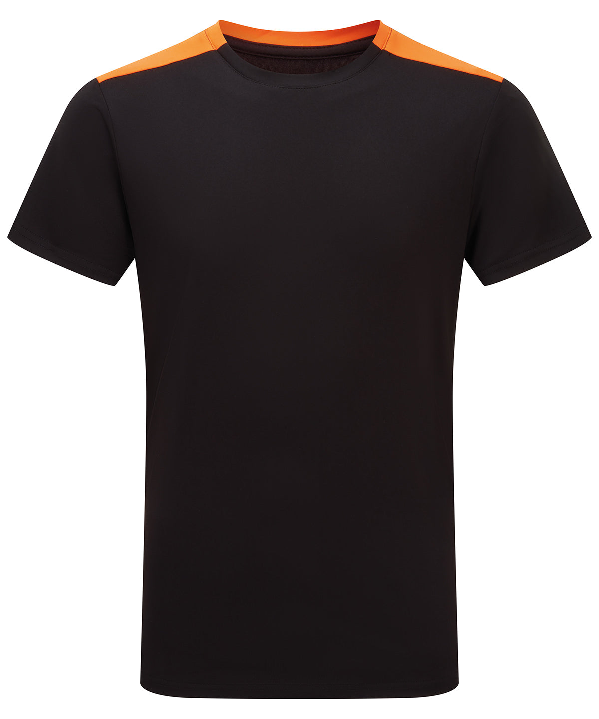 TriDri® contrast performance t-shirt - Black/Orange