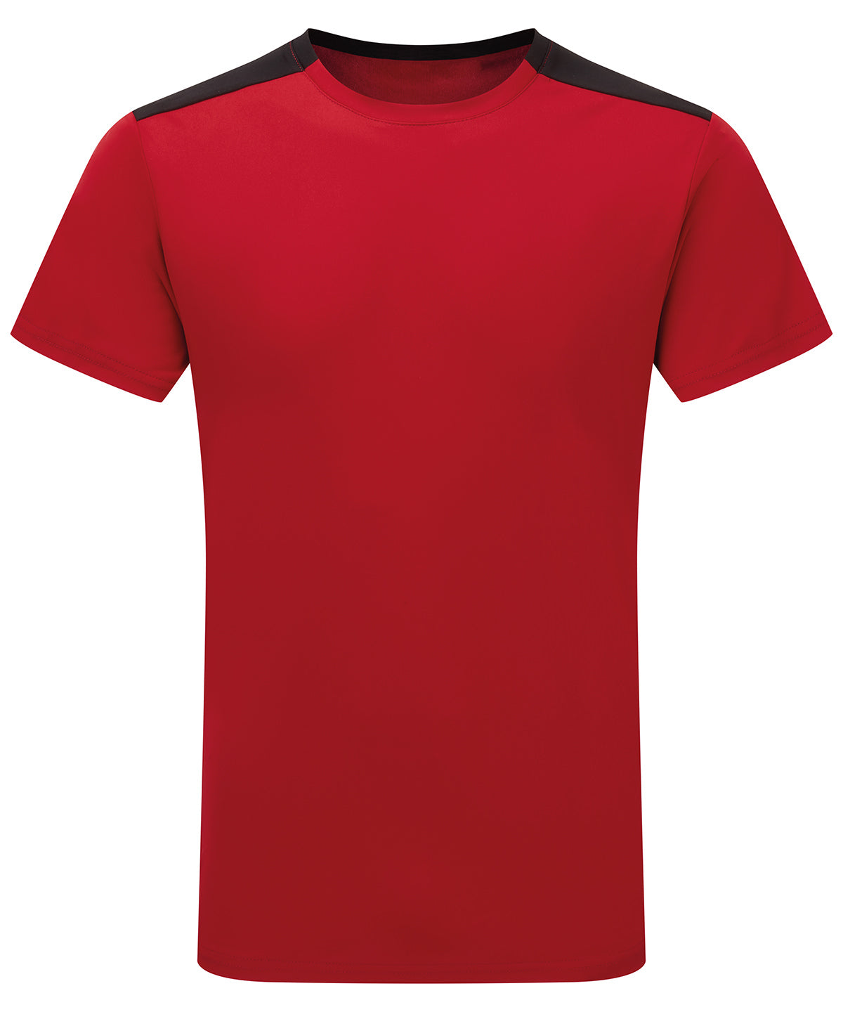 TriDri® contrast performance t-shirt - Fire Red/Black