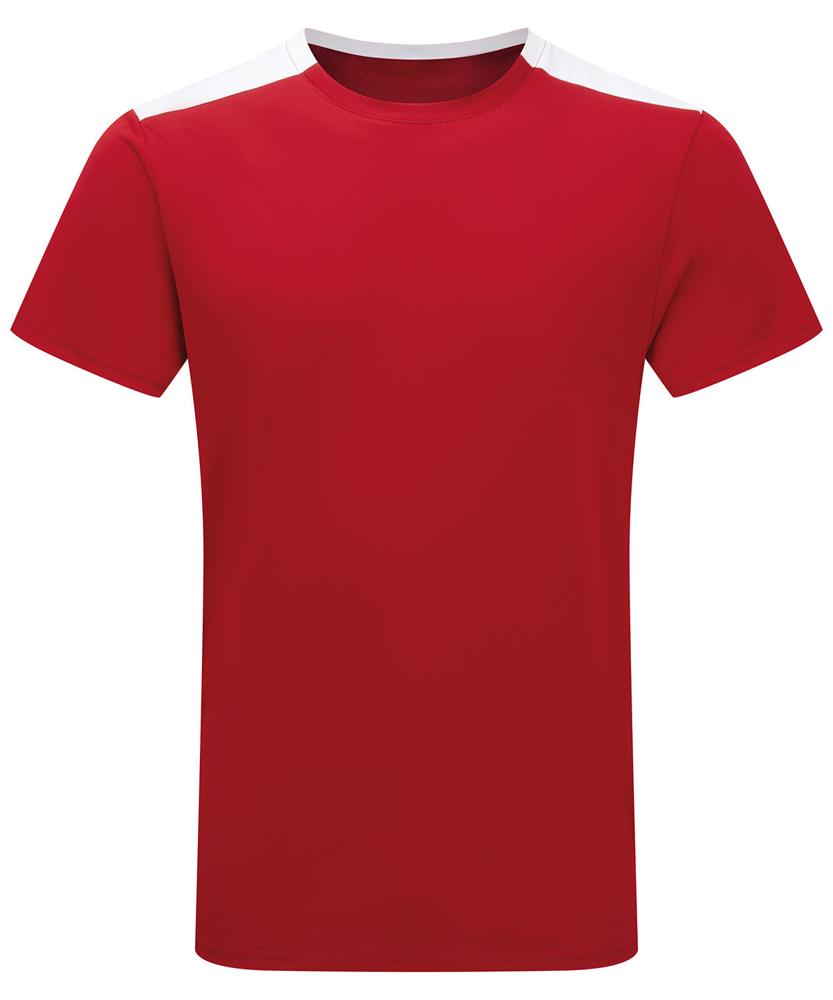 TriDri® contrast performance t-shirt - Fire Red/White