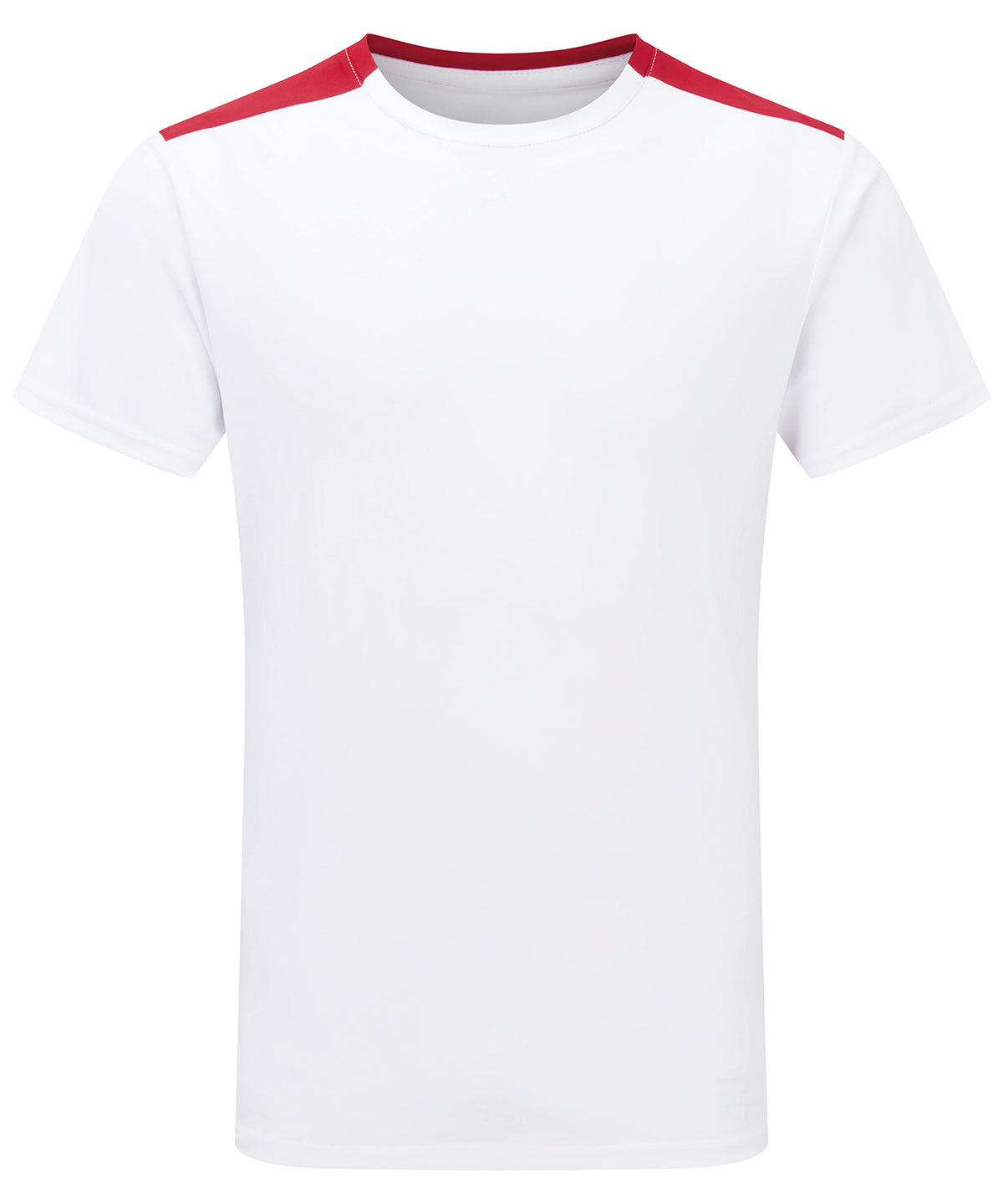 TriDri® contrast performance t-shirt - White/Fire Red