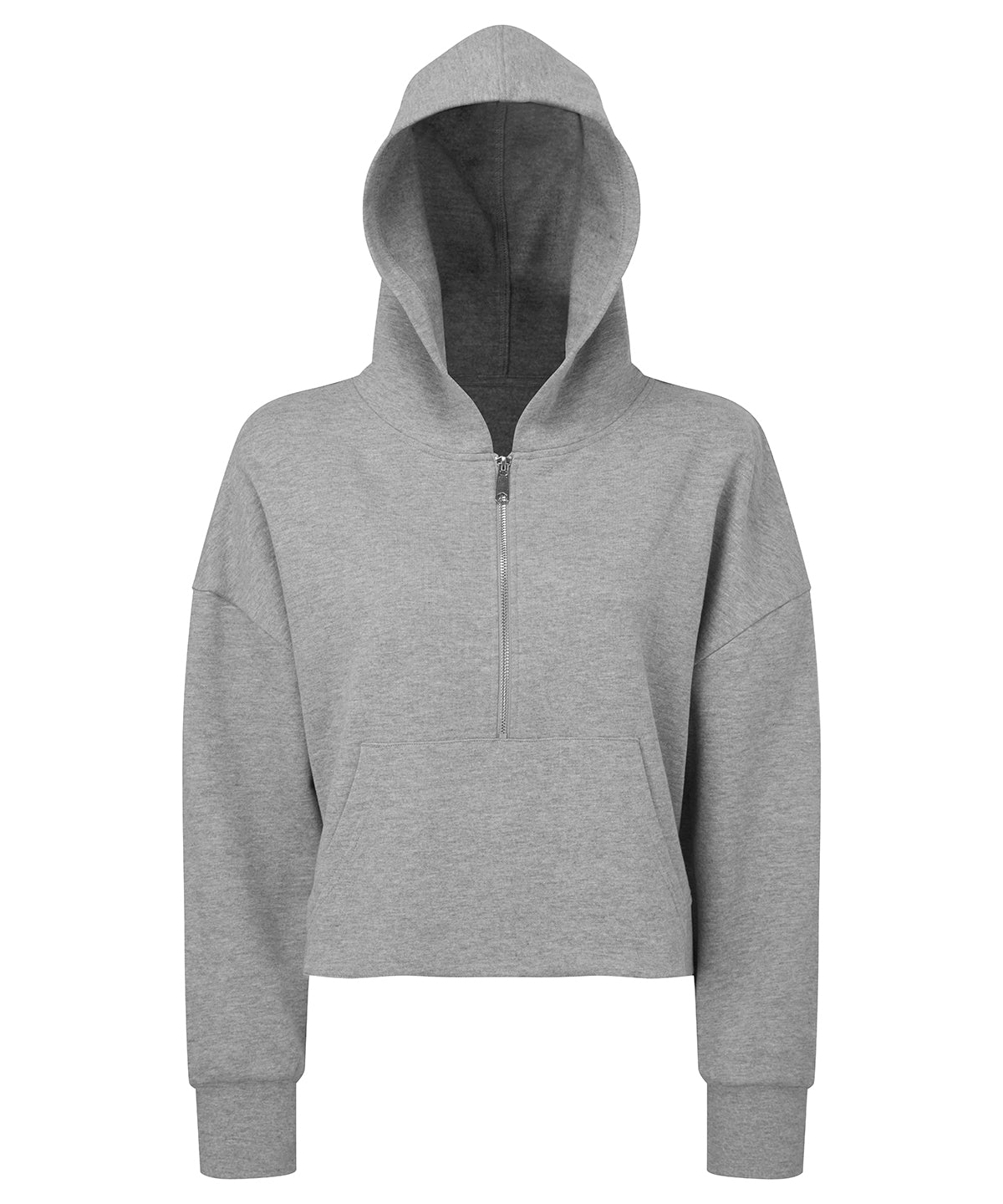 Women's TriDri® half zip hoodie - Heather Grey