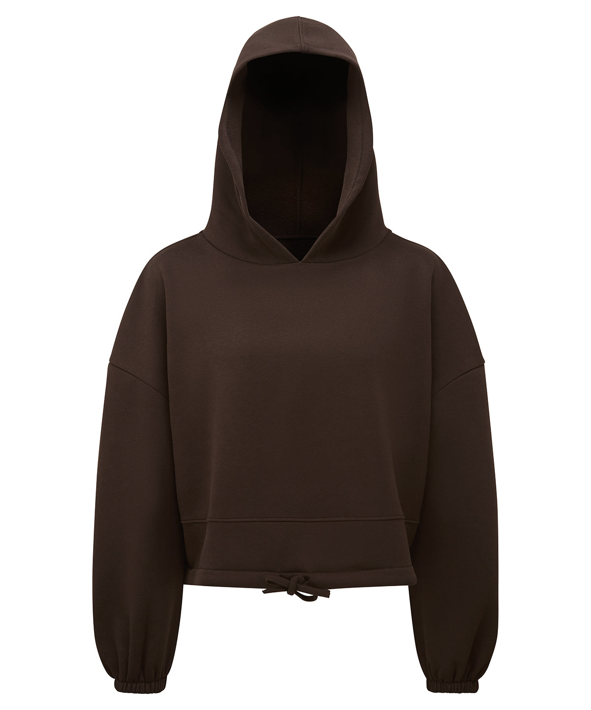 Women's TriDri® cropped oversize hoodie - Chocolate