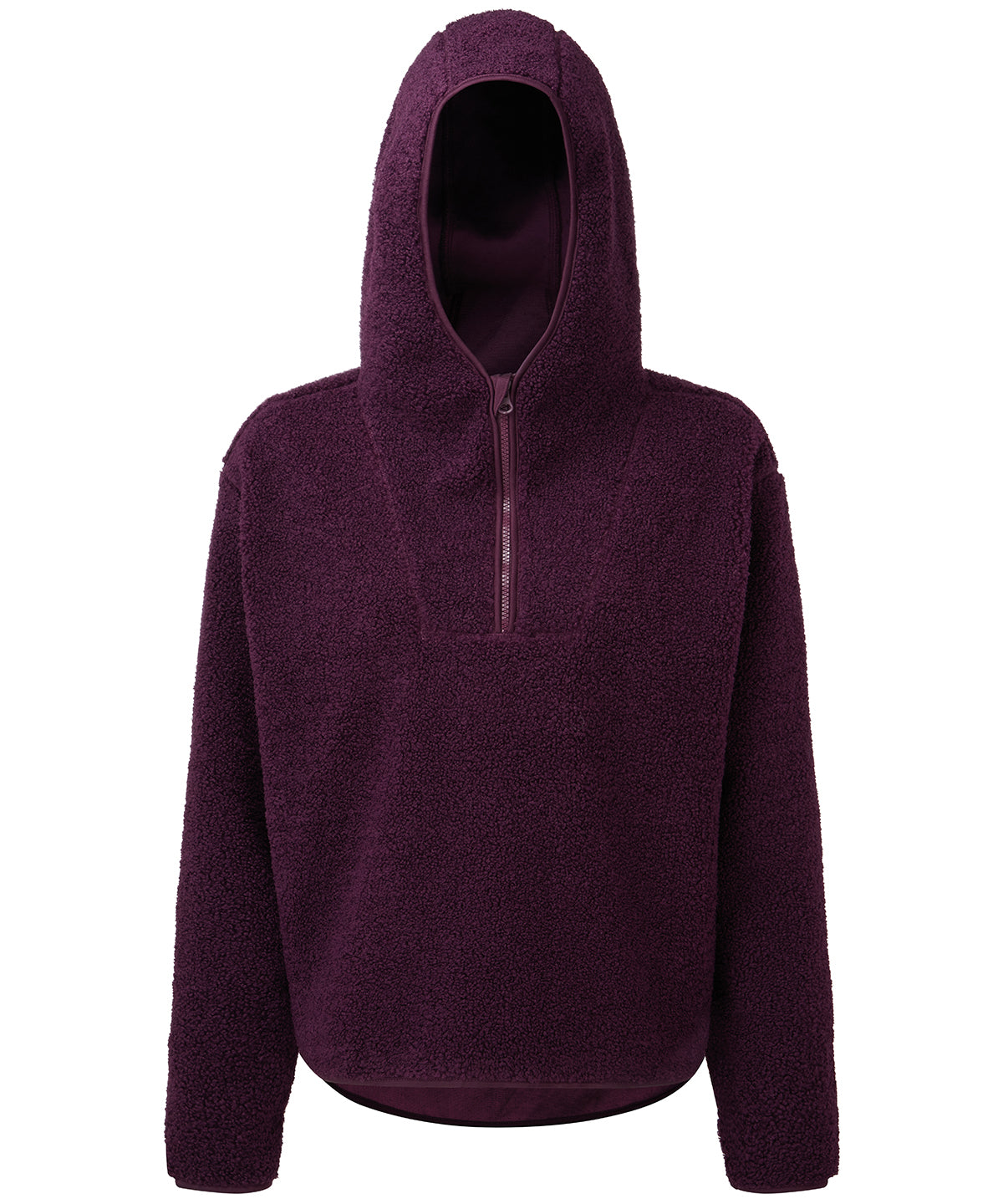 Women's TriDri® sherpa ¼ zip hoodie - Mulberry