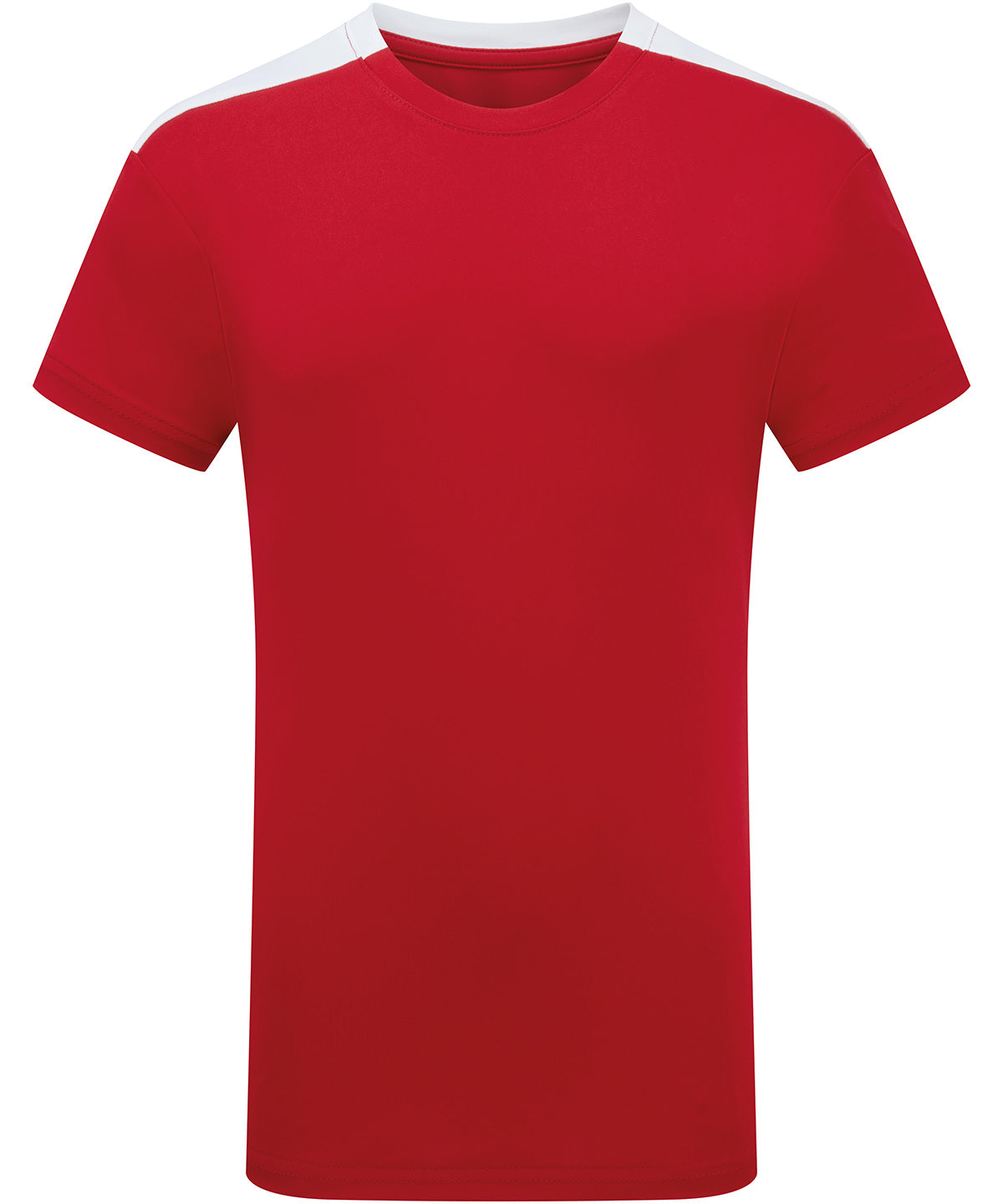 Kids TriDri® contrast performance t-shirt - Fire Red/White