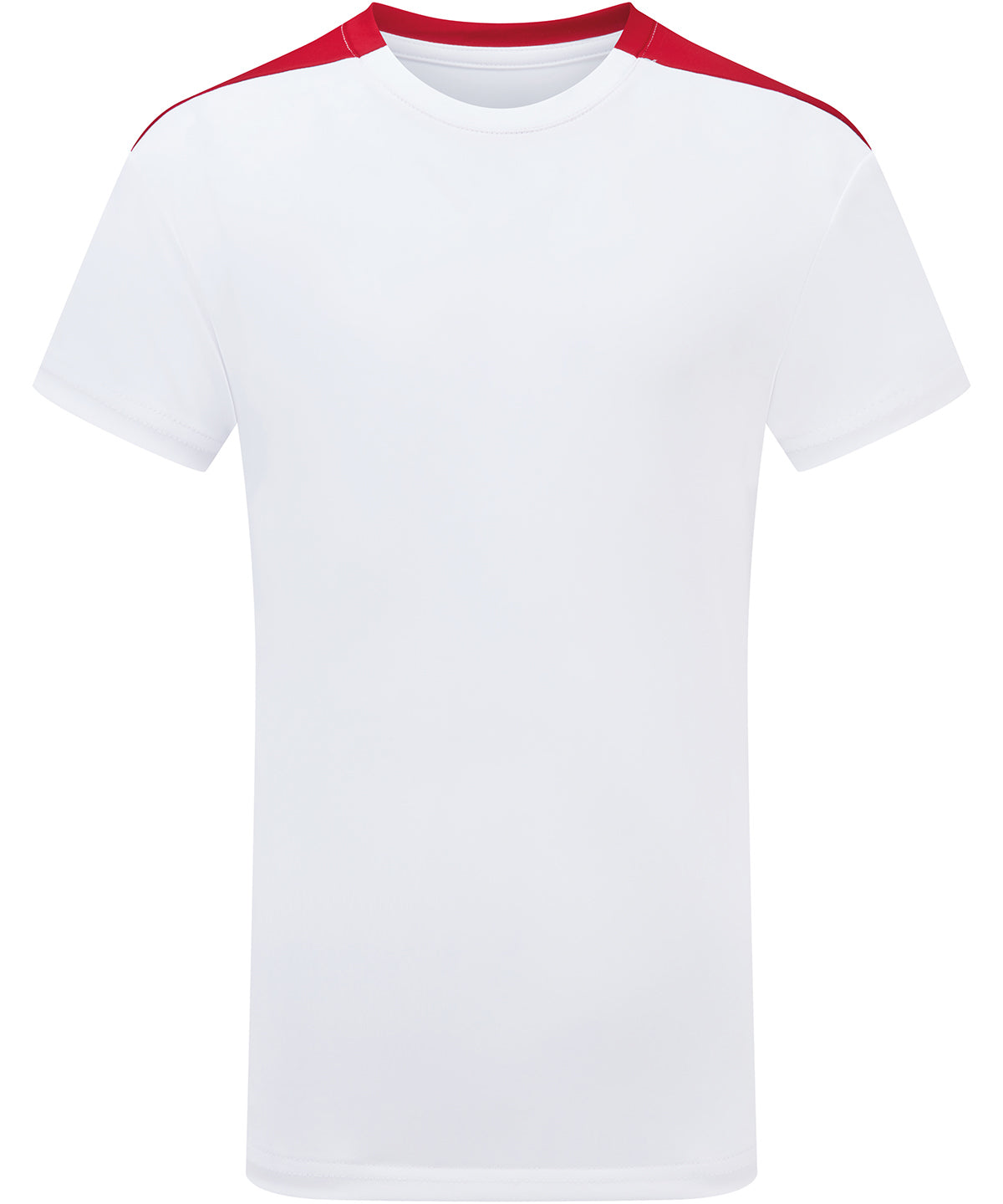 Kids TriDri® contrast performance t-shirt - White/Fire Red