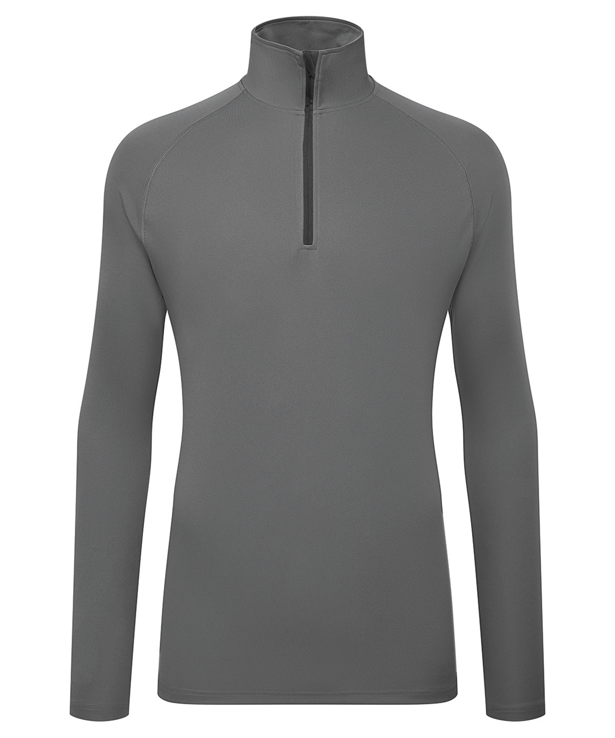 Men's TriDri® long sleeve performance ¼ zip top  - Charcoal/Black