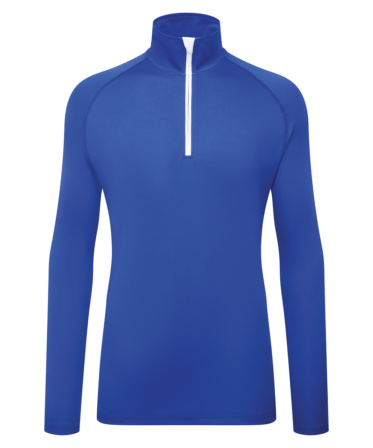 Men's TriDri® long sleeve performance ¼ zip top  - Royal/White