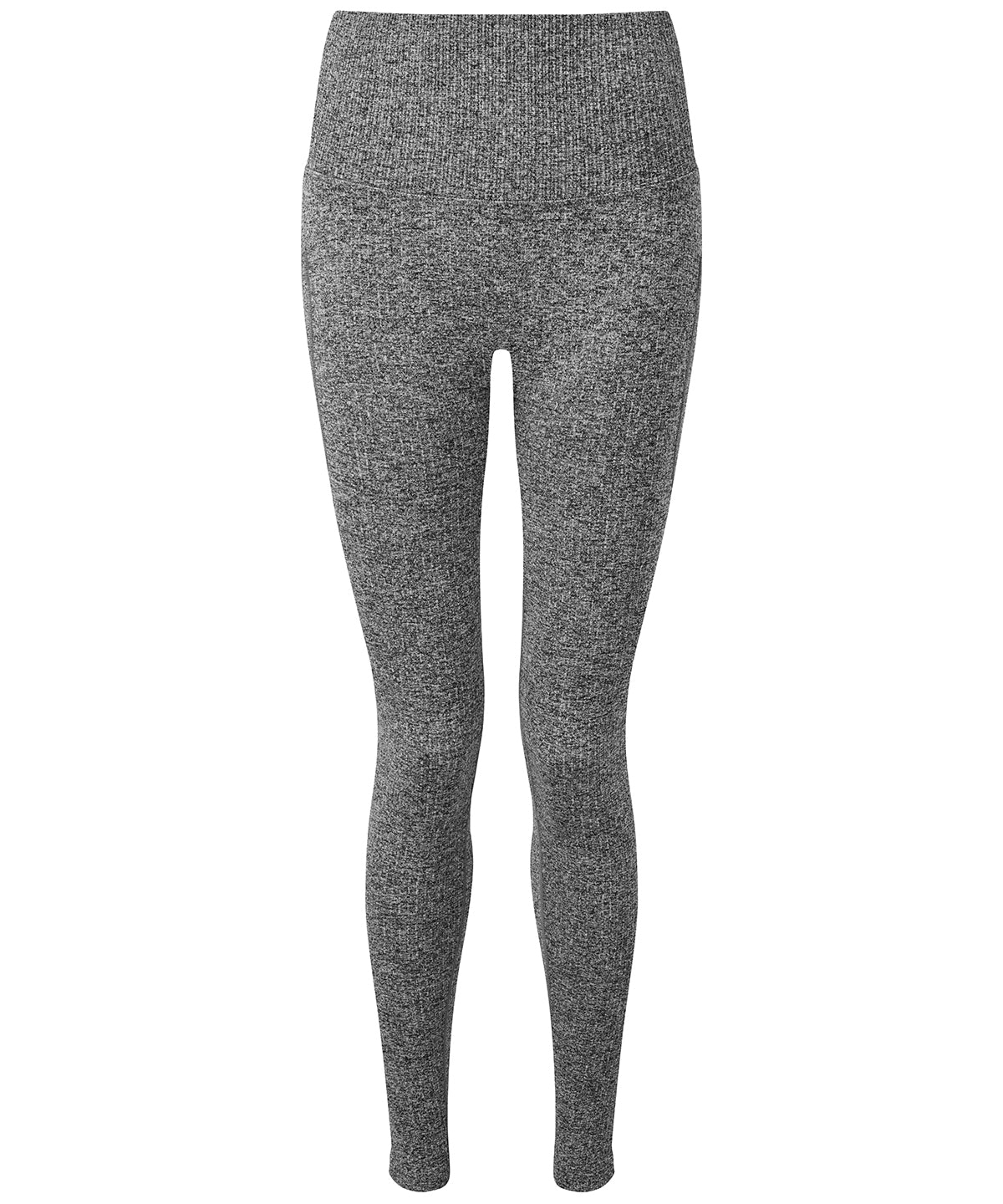 Women's TriDri® ribbed seamless multi-sport leggings - Black Melange
