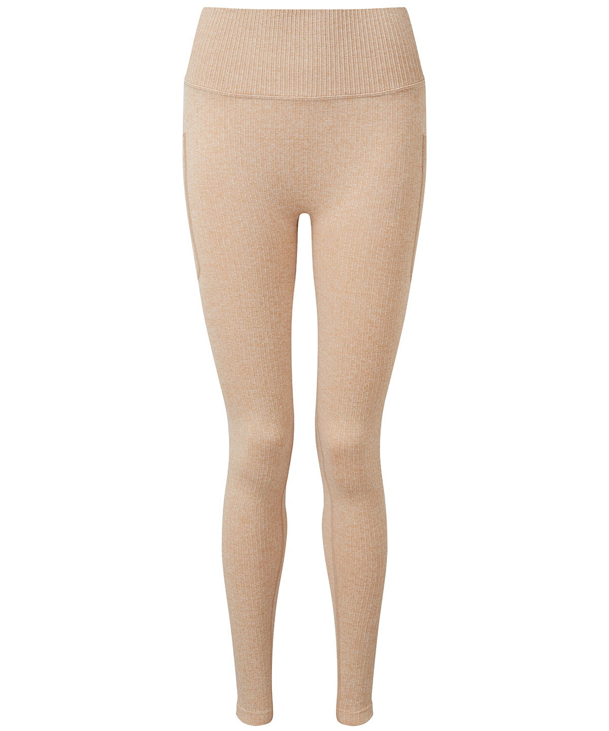 Women's TriDri® ribbed seamless multi-sport leggings - Nude Melange