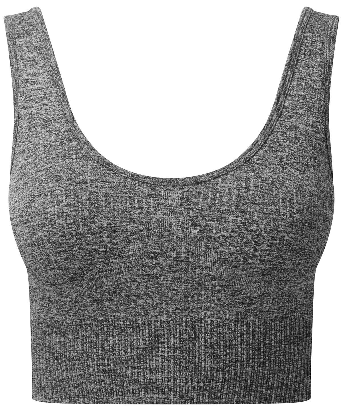 Tridri® ribbed seamless multi-sport bra - Black Melange