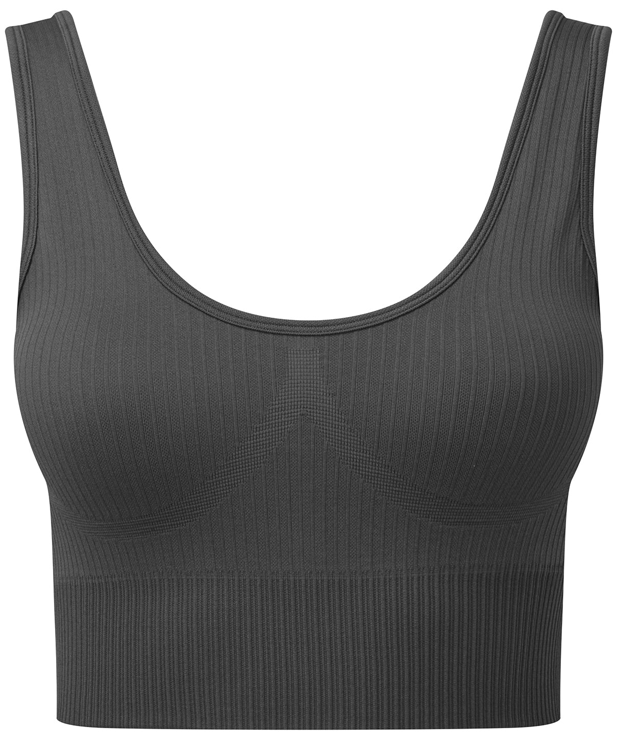 Tridri® ribbed seamless multi-sport bra - Charcoal