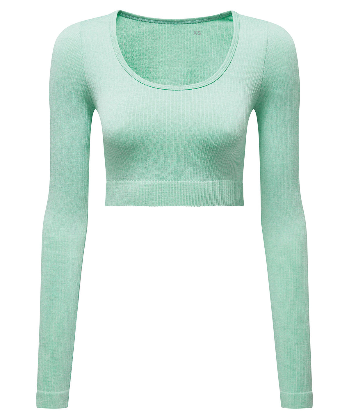 Women's TriDri® ribbed seamless 3D fit" crop top" - Peppermint Melange