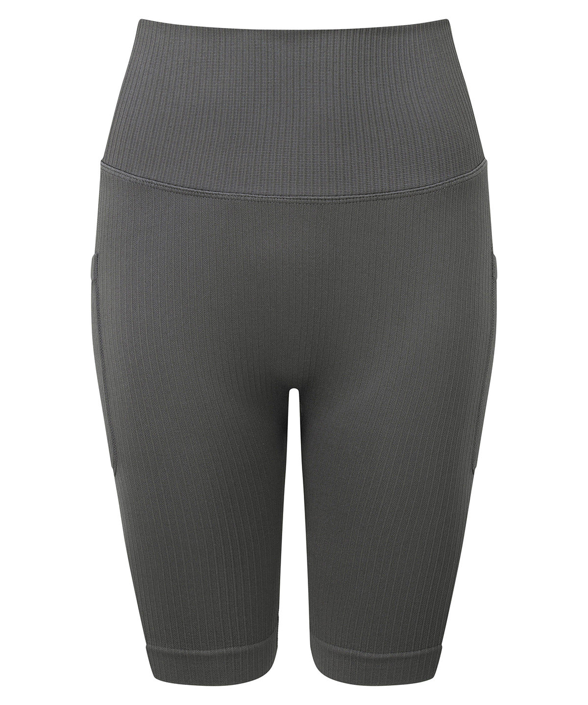 Women's TriDri® ribbed seamless 3D fit" cycle shorts" - Charcoal