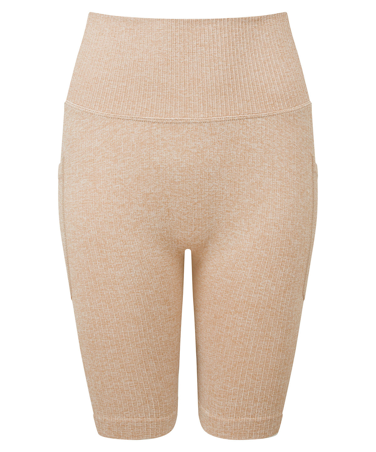Women's TriDri® ribbed seamless 3D fit" cycle shorts" - Nude Melange