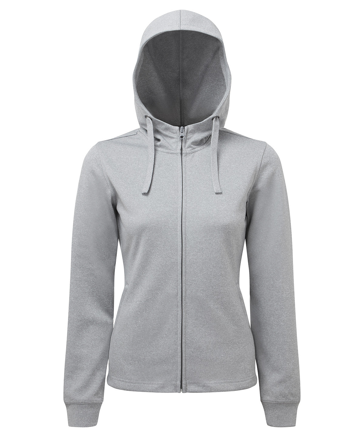 Women's TriDri® spun dyed full-zip hoodie   - Grey Melange