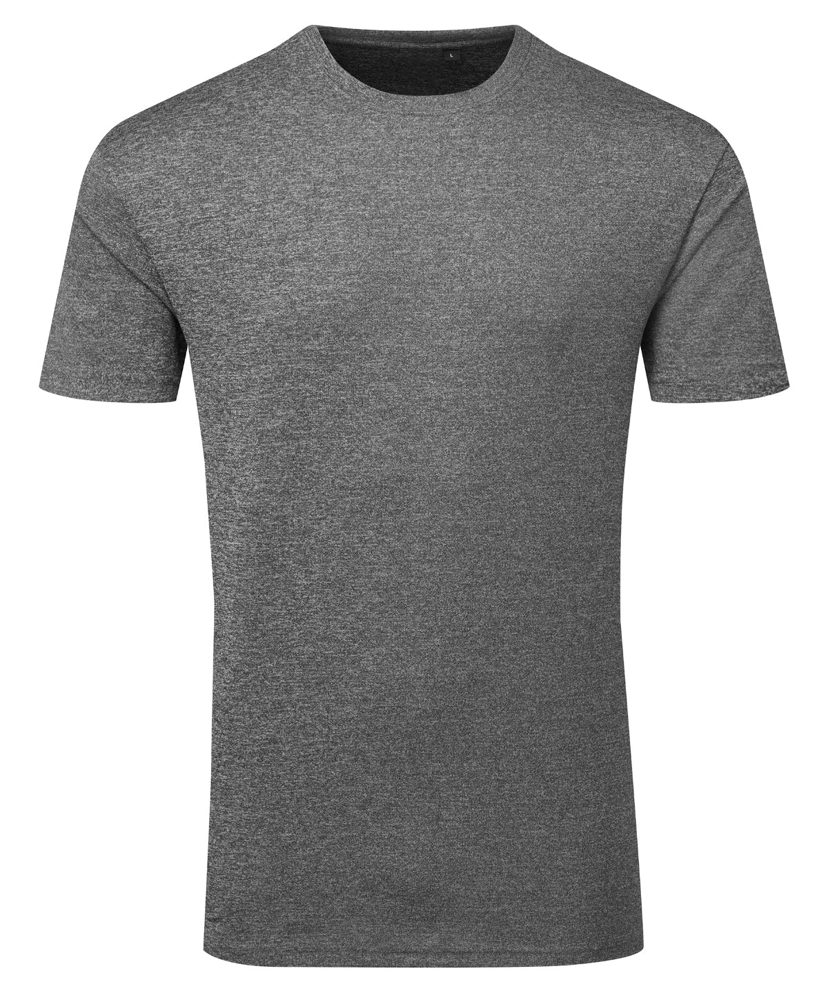 Tridri® ion-charge recycled textured tee - Black Melange
