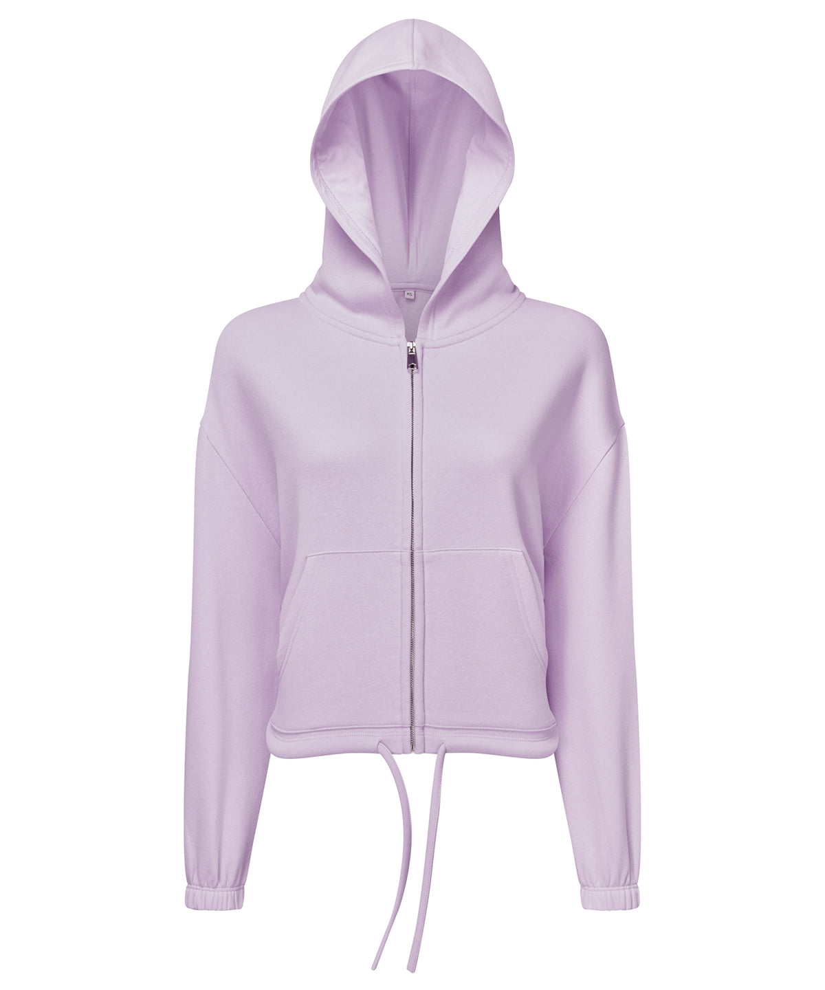 Women's TriDri® recycled cropped oversize full-zip hoodie - Lilac