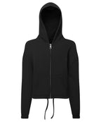 Kids TriDri® recycled cropped oversize full-zip hoodie