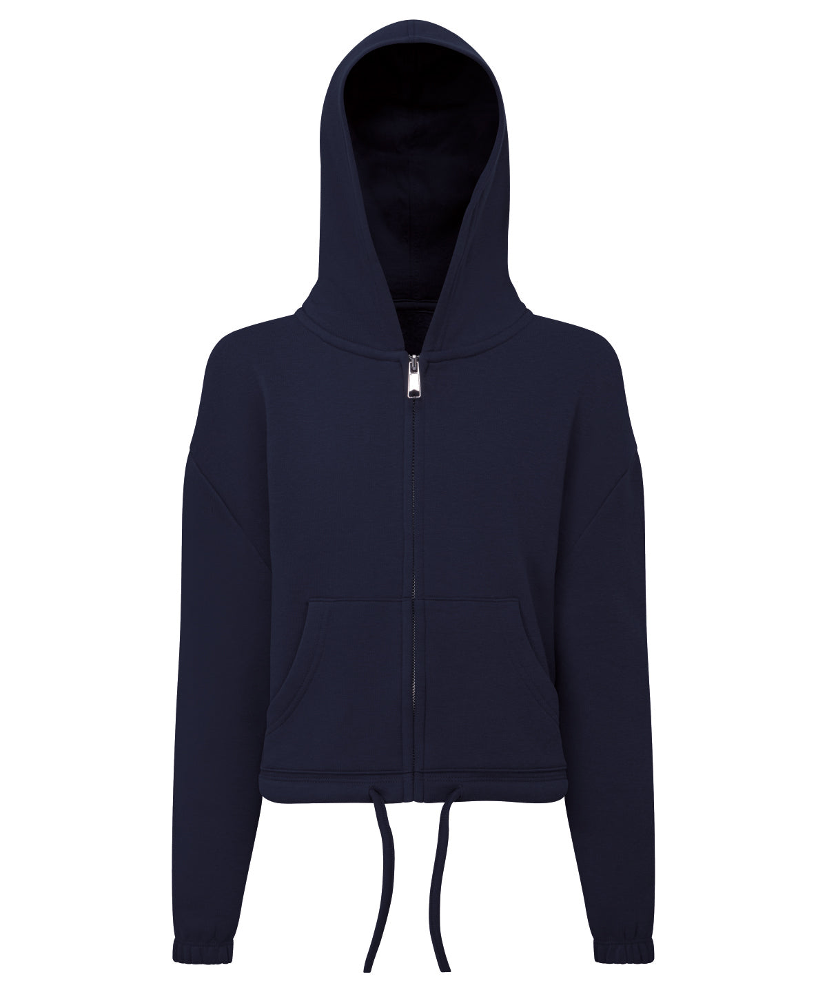 Kids TriDri® recycled cropped oversize full-zip hoodie - Navy