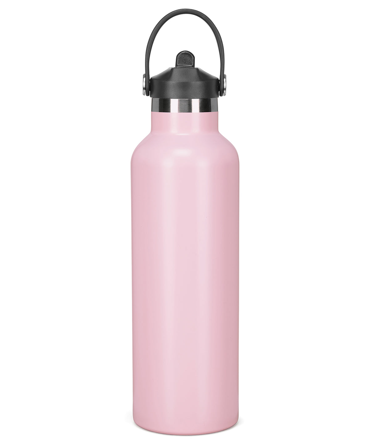Tridri® vacuum sports water bottle with flip up straw - Light Pink