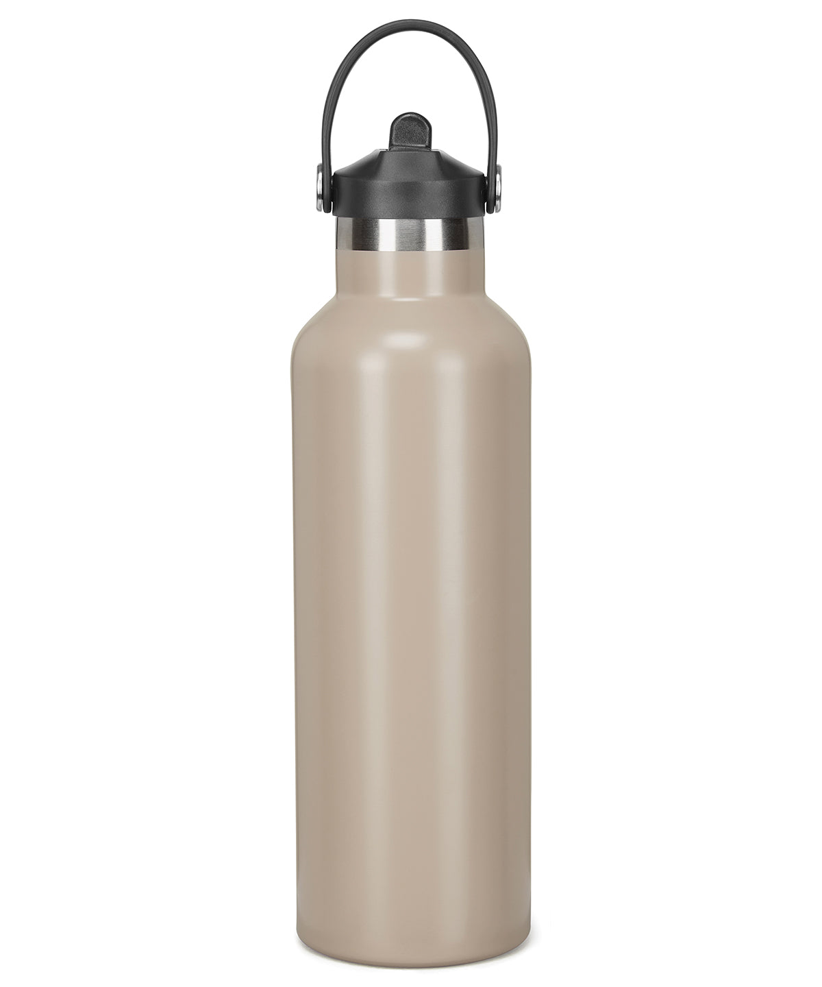 Tridri® vacuum sports water bottle with flip up straw - Stone