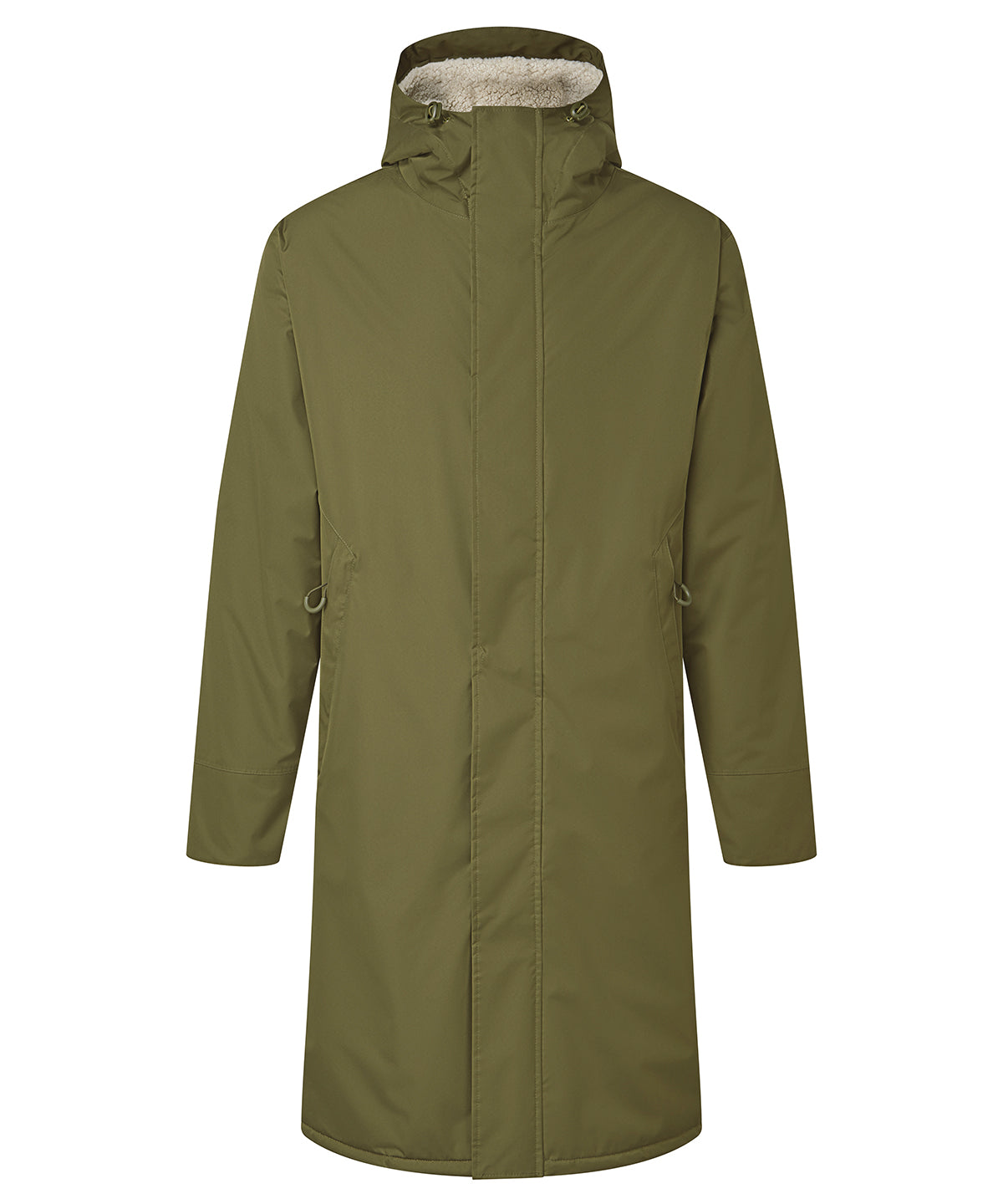 TriDri® Recycled all-seasons waterproof longline robe - Olive/Natural